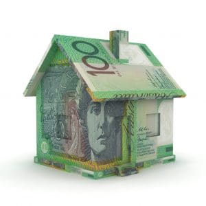 Australian Currency House Real Estate Price Mortgage Concept