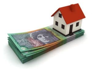 Australian Currency House Real Estate Price Mortgage Concept