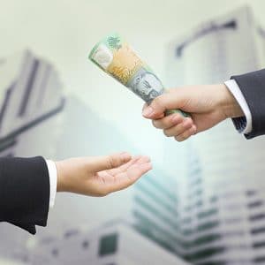 Money Hand Over Australia Borrow Cash Wealth Mortgage Loan Building